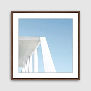 Framed Canvas Wall Art Geometric Building Canvas Prints Home Artwork Decoration for Living Room,Bedroom - 16x16 inches