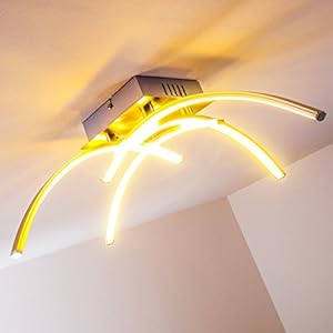 Elegante Deckenlampe mit Leucht-Armen und LED-Lichtleisten – Designer