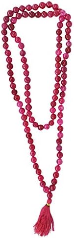 Natural Gems Pearls Beads Natural Stones Hakik Mala Kanthi Jaap Mala with 108+1 Beads of 6 mm Holy Basil Rosary Mala for Chanting or Wearing