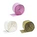 Coceca 12 Rolls 984ft Crepe Paper Streamers, Pink, Gold and White, for Birthday Party, Home Decoration, Thanksgiving, Christmas Decoration