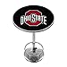 Bar Table - Ohio State University Faded Brutus Bar Height Table with Adjustable Foot Rest and Acrylic Top - Garage, Bar, or Man Cave Decor by Trademark Gameroom