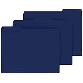 PANDRI Colored File Folders, 120 Pack 1/3 Cut Tab File Folder, Dark Blue | Colored Manila Folder With Tabs for Filing and Organization, Letter Size, 1/3 Cut Tab, Sturdy with Tabs for Office Classroom