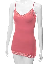 RT1004 Ladies Adjustable Spaghetti Strap Lace Trim