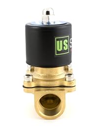 Válvula solenoide eléctrica de latón de 0.4 in, 110 V CA, normalmente cerrada al agua, aire, diésel.