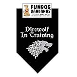 Direwolf in Training Dog Bandana (Game Thrones) (One Size Fits Most Medium to Large Dogs)