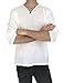PATTAYA Love Quality Men's T-Shirt 100% Cotton Hippie Shirt Beach Yoga Top Feature Button (X-Large, White)