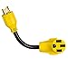 PROLINE 30Amp 4 Prong Locking Male to 50Amp Female Adapter Cord, Generator RV Adapter (4 Prong)