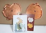 Martha Stewart by Mail Giant Pumpkin & Turkey Copper Cookie Cutter Set with Creating Cookies Pamphlet & Autumn Cookies Decorating Instructions