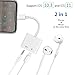 Headphone Adaptor for iPhone Adapter 3.5mm Jack Dongle Earphone Connector Convertor AUX Audio Headset Accessories Cable Audio Splitter Compatible for iPhone X XS XS Max 8/8Plus Support iOS 11 or Later