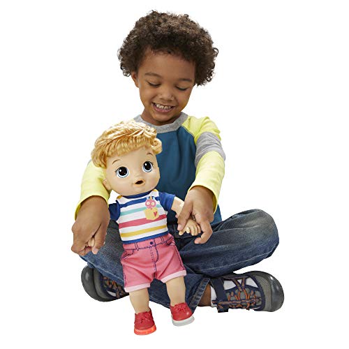 Baby Alive Step ‘N Giggle Baby Blonde Hair Boy Doll with LightUp Shoes
