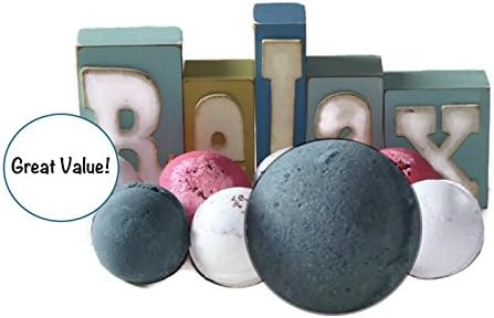 Malina Essentials - 8 Large Bath Bombs Gift Set - Hand Made In USA - Natural &amp; Organic Ingredients - Luxurious Spa Fizzies - 4.5 OZ Bath Bombs - Black, Lavender, Raspberry Vanilla