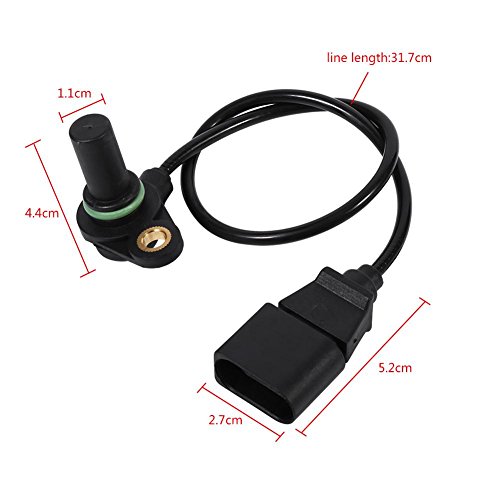 Cuque 01M927321B Car Transmission Speed Sensor for Beetle 2000-2004 Golf 2000-2006 Jetta 2000-2005 Direct Fit Replacement Parts of Automotive Vehicle Brake System Measurement Range 12V