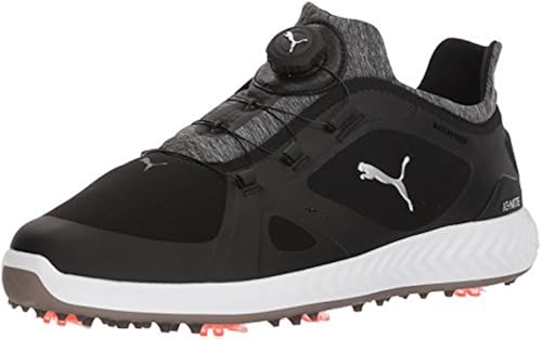 PUMA GOLF Men's Ignite Pwradapt Disc Golf Shoe, Black/Black, 13
