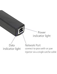 anvision 4 Pack Active 12 V Inyector PoE adaptador divisor, IEEE 802.3 af Compliant 10 100Mbps, salida DC 12 V para Cámara IP Wirelss AP teléfono VoIP