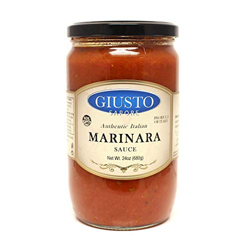 Giusto Sapore Traditional Italian Pasta Sauce 24oz - All Natural Non GMO Italian Premium Gourmet Brand - Made in Italy and Family Owned (Marinara Sauce)