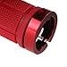 607 Bike Hand Grips, MTB Grips Handlebar Lockable Mountain Antiskid Shockproof Aluminum Alloy Locking Ring Comfy Soft TPR Rubber Handlebar for Bicycle Mountain Bike BMX Folding Bike 1 Pair (Red)