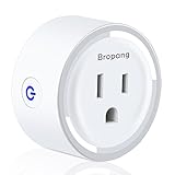 WiFi Mini Smart Plug Outlet, No Hub Required, Works with Amazon Alexa Echo and Google Assistant, Remote Control with Timing and Countdown Function, Bropang Wireless Outlet Wi-Fi Plug P1 (1 Pack)