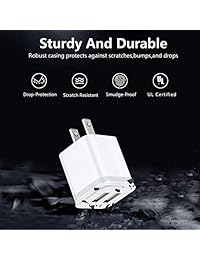 USB Wall Charger, LUOATIP 3-Pack 2.1A 5V Dual Port USB Cube Power Adapter Charger Plug Charging Block Replacement for iPhone Xs XR X, 8 7 6 Plus, Samsung, LG, HTC, Moto, Android Phones