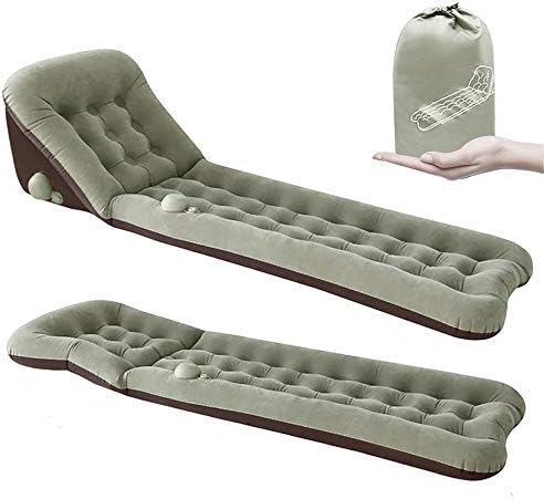 camping mattress,Camp Sleeping Pad/Mat with Hand Press Inflatable, Adjustable Backrest Design Camping Air Mattress, Beach Inflatable Lounger Air Sofa Portable Chair Bed Lightweight with Carry Bag