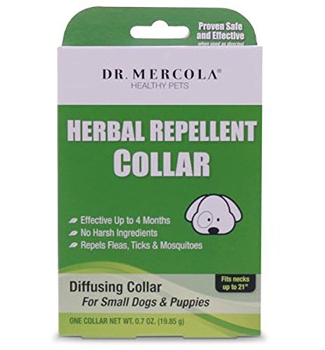 Dr Mercola Herbal Repellent Collar For Small Dogs & Puppies - Repels Ticks/Fleas/Mosquitos - Effective Up To 4 Months - Premium Pet Care Products Dr Mercola Herbal Repellent Collar For Small Dogs & Puppies - Repels Ticks/Fleas/Mosquitos - Effective Up To 4 Months - Premium Pet Care Products