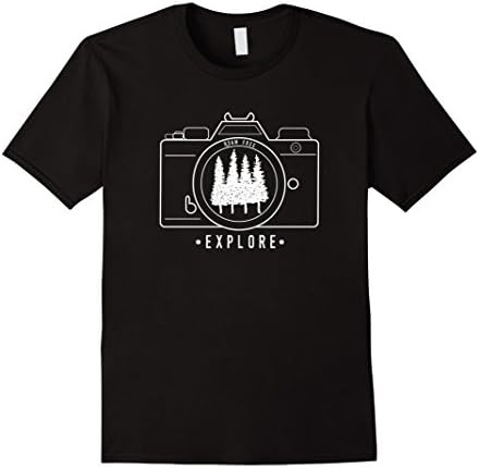 Men's Camera T Shirt Photography Shirt Explore T Shirt XL Black