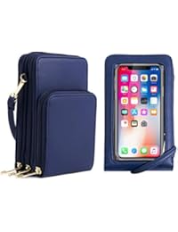 Small Crossbody Phone Bag for Women, RFID Blocking Touch Screen Cell phone Wallet Crossbody Purse Shoulder Strap Credit Card Holder