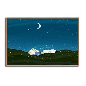 Framed Canvas Wall Art for Living Room, Bedroom Dreamland Theme Canvas Prints for Modern Home Decoration Ready to Hang - 16"x24" inches