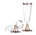 Champagne Flutes – 50-Count Plastic Champagne Glasses, Toasting Flute Set, Decorative Drinking Glasses for Housewarming Parties, Formal Events, Graduation Celebrations, Rose Gold, 5 Fl.Oz