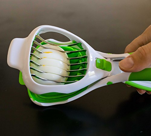 Internet's Best Handy Slicer | Slices Eggs Mushroom Strawberry Kiwi Soft Cheese | Steel Blades | Soft Handle | Kitchen Utensil
