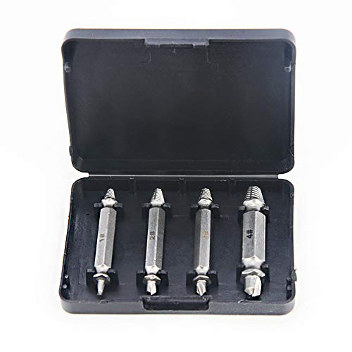 NORTOOLS Damaged Screw Extractor & Bolt Extractor Set Alloy Steel Breakout Broken Worn Rusted Bad Screw Stud Remover 4 Piece