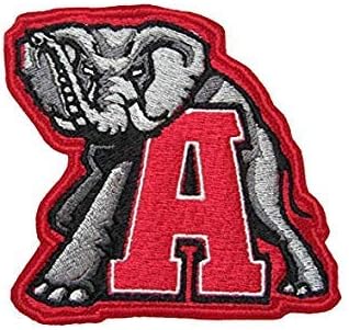 Yibuoo Alabama Crimson Tide Embroidered Patch Iron on Logo Vest Jacket Cap Hoodie Backpack Patch Iron On/sew on Patch
