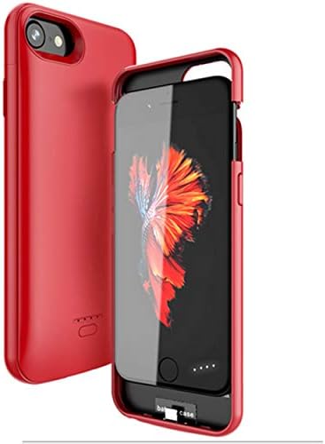Battery Case compatibe with iPhone 7/8/6/6s,4000mAh Portable Charger Case Extended Battery Protective Charging Case Compatible with for iPhone 8/7/6s/6 (4.7 Inch) (Red)