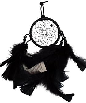 Dream Catcher - Authentic 3 inch Small Hand Made Native American Indian Cherokee Dreamcatcher … (Black or Grey)