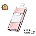 USB Flash Drive 128GB,E&jing Flash Drive 128GB U Drive External Storage Retractable USB Memory Stick[3-in-1-PC-mobile Phone]