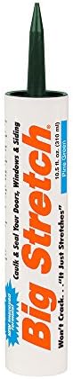 Sashco Big Stretch Acrylic Latex High Performance Caulking Sealant, 10.5 Ounce Cartridge, Pine Green (Pack of 12)