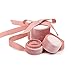 Pink Velvet Ring Box Blush Pink, Round Shape with Silk Ribbon, Engagement Ring Box, Wedding Ring Box, Wedding Photo Shoot, Engagement Photo Shoot, Bridal Gift, Jewelry Storage organizer