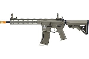 Lancer Tactical Gen 3 Lightweight Durable Polymer M4 Airsoft MLOK AEG w/High Speed Mid Cap with Programmable Fast Trigger (ETU & MOSFET)