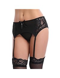 FeelinGirl - Cinturón de liga sexy para mujer, talla grande, 2 unidades, talla M-XXL