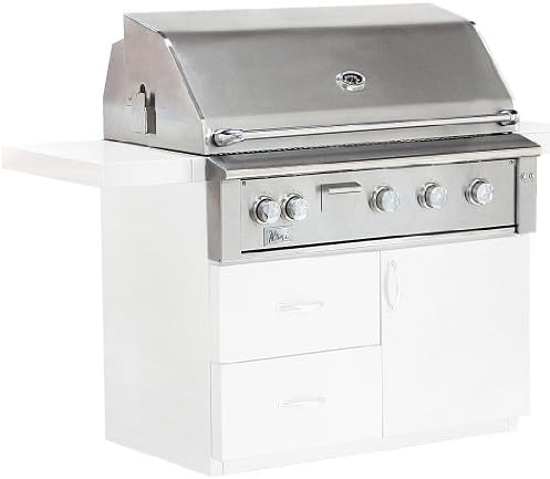 Alturi 42" Luxury Stainless Steel Built-in Gas Grill with 3 Cast Red Brass Burners, Smoker Tray, and Infrared Rotisserie (Propane Model)