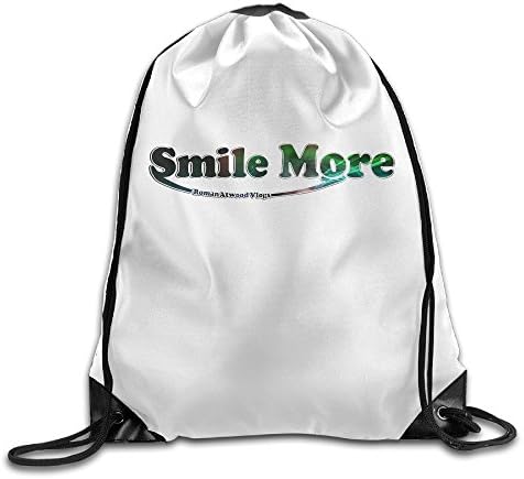 NEWTHREE Smile More Drawstring Backpack