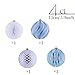 V&M VALERY MADELYN 4ct 150mm Winter Wishes Blue Silver Shatterproof Christmas Ball Ornaments Decoration with String Pre-Tied,Themed with Tree Skirt(Not Included)