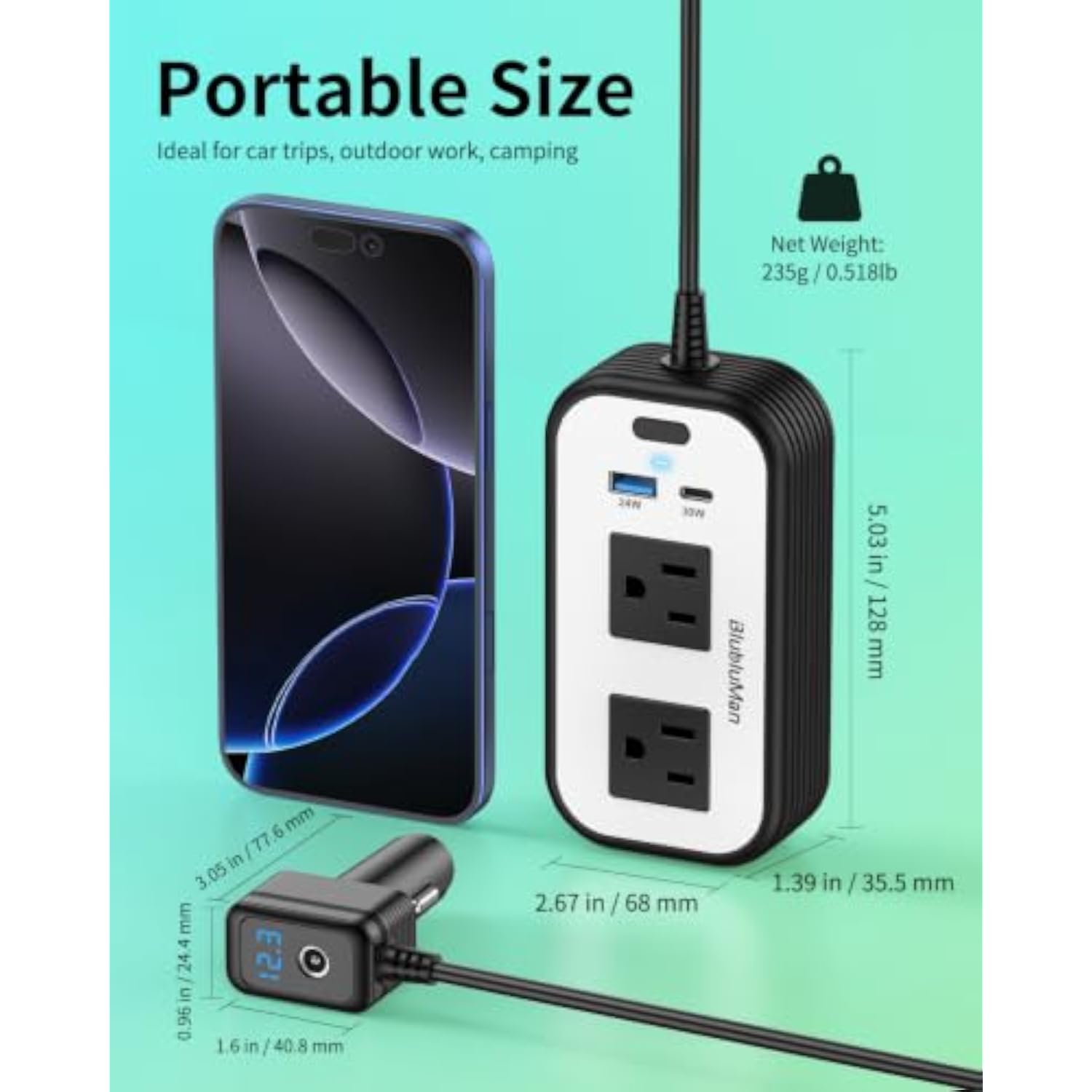 300W车载逆变器 带Starlink Mini适配器 29%OFF
