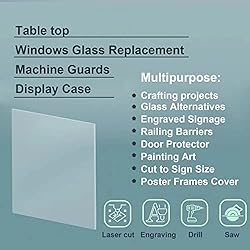2pcs- 18x24 inch Clear Acrylic Sheets 1/8" Thick