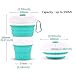 Collapsible Coffee Cup - iGreely Silicone Folding Cup/Mug Sport bottle with Lids - Foldable & Portable & Lightweight Travel Cup for Outdoor Camping Hiking - BPA Free (Light Blue)
