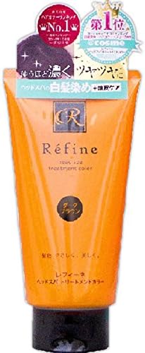 Amazon ニューアル前商品 レフィーネ ヘッドスパトリートメントカラー 140g ダークブラウン リニューアル後は染まり10 アップ レフィーネ Refine 白髪染め 通販