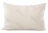Bamboo Pillow - Fiber Poly Filled in USA with Stay Cool Bamboo Cover -Hypoallergenic and Dust Mite Resistant - By Palmetto Selections (Queen)