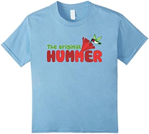 Kids The Original Hummer Cute Hummingbird T-Shirt 8 Baby Blue