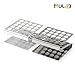 ULAB Scientific Test Tube Rack Set, Z Shape, Suitable for Tubes of Dia. ≤16mm, 1pc in Stainless Steel, 1pc in Aluminum, UTR1003