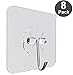 Modern Life Choice Adhesive Wall Hooks - Reusable Super Heavy Duty Sticky Hooks(Max 13.2lb/6kg) For Kitchen/Bathroom/Livingroom/Bedroom/Office etc.（8 Pcs）