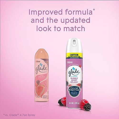 Glade Air Freshener Room Spray, Bubbly Berry Splash, 8.3 oz, 6 Count